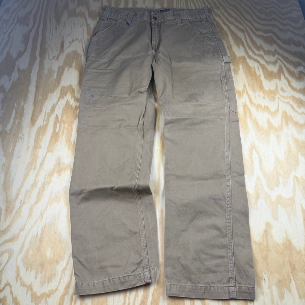 Carhartt Relaxed Fit Carpenter Pants Tan Khaki 33x32 Mens Work Trousers